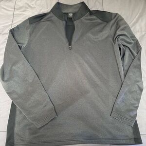 Oakley Men's Gray and Black Quarter-Zip Jacket